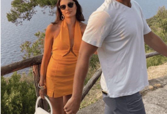 Paige DeSorbo’s Orange Mini Dress