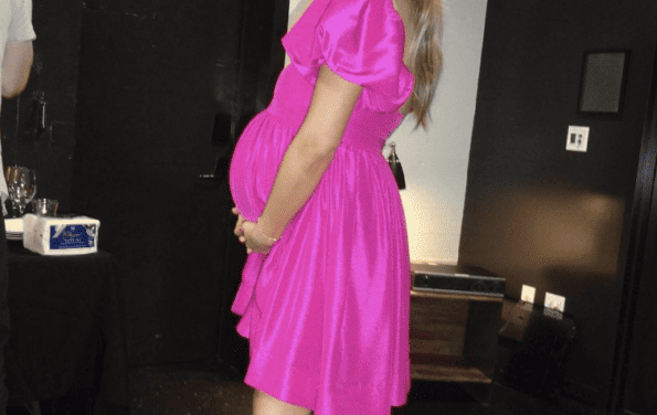 Stassi Schroeder’s Pink Puff Sleeve Dress