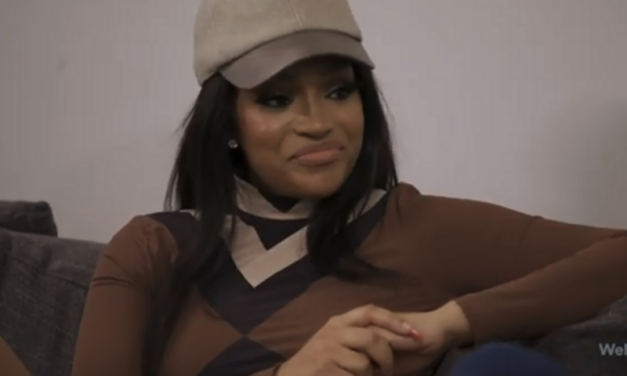 Drew Sidora’s Brown Striped Top