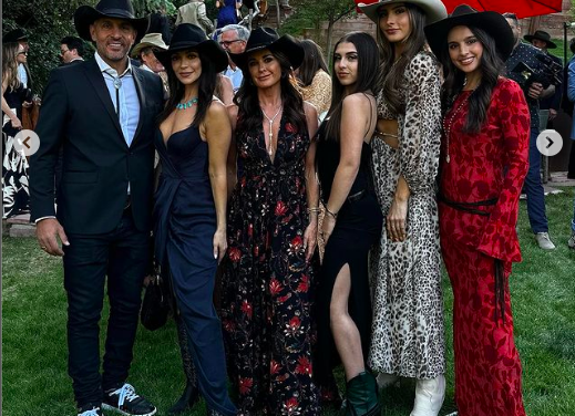 Kyle Richard’s Black Floral Maxi Dress