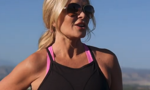 Tamra Judge’s Black Workout Onsie