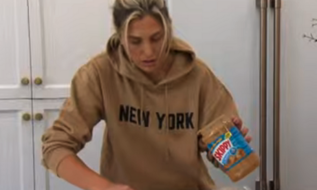 Gina Kirschenheiter’s Tan New York Hoodie