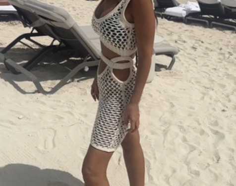 Lisa Barlow’s Crochet Cutout Cover Up Dress