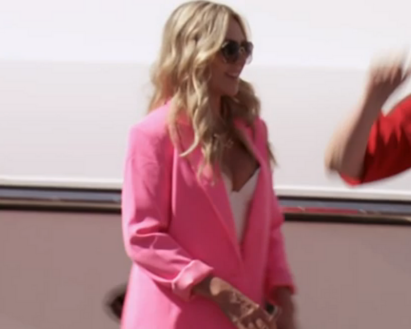 Tamra Judge’s Pink Blazer and Short Set