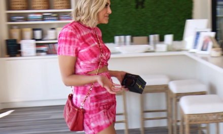 Gina Kirschenheiter’s Pink Tie Dye Cutout Dress