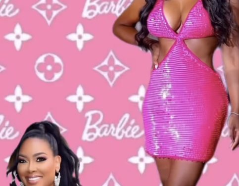 Kenya Moore’s Pink Sequin Mini Dress