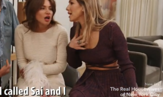 Brynn Whitfield’s Beige Feather Trim Dress