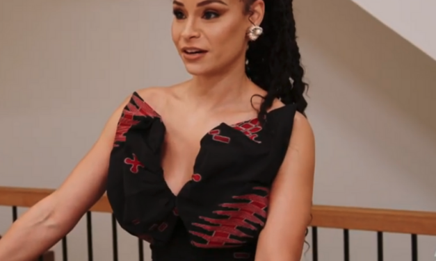 Sai De Silva’s Black and Red Printed Dress