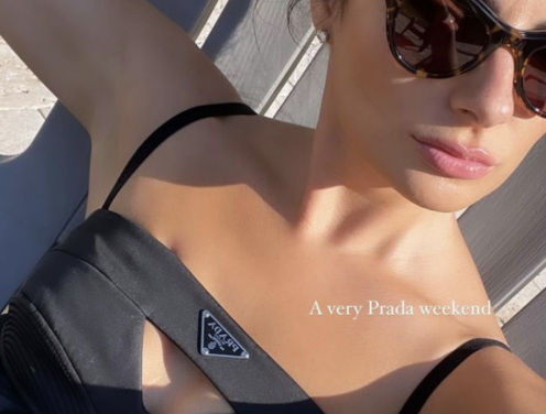 Paige DeSorbo’s Black Cutout Babydoll Dress