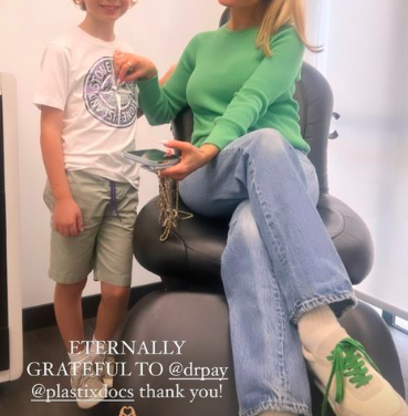 Dorit Kemsley’s Green Sweater and Sneakers