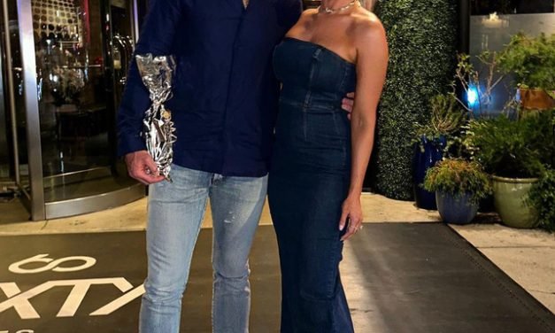 Lindsay Hubbard’s Denim Strapless Maxi Dress