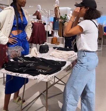 Ubah Hassan’s Blue Cutout Shirt Dress