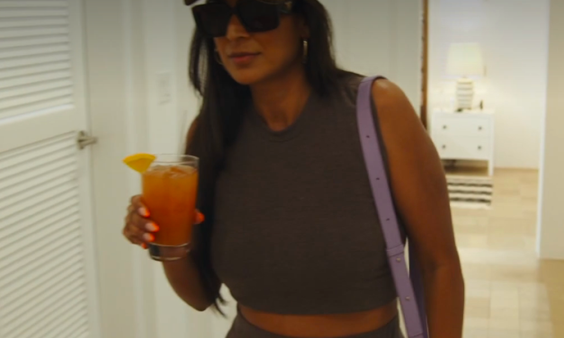 Jessel Taank’s Brown Crop Top and Pants Set