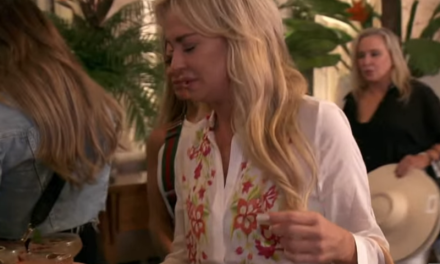 Taylor Armstrong’s White Floral Print Blouse