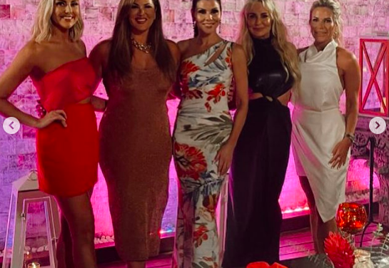 Gina Kirschenheiter’s Red and Pink Cutout Dress