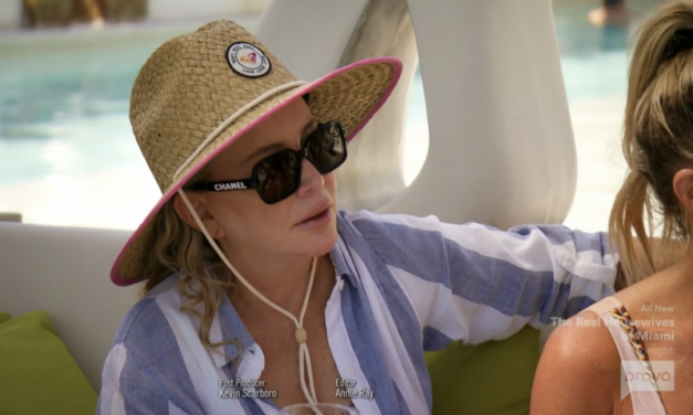 Shannon Beador’s Blue and White Striped Coverup