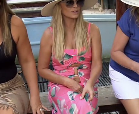 Tamra Judge’s Pink Floral Maxi Coverup Dress