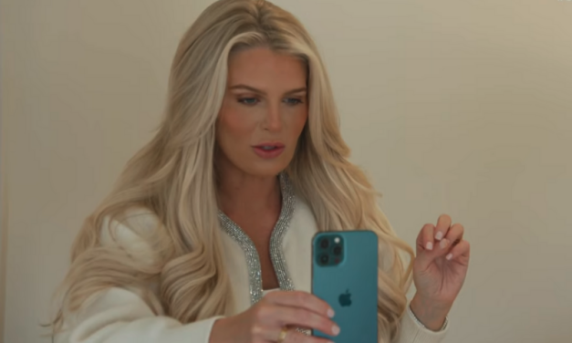 Madison LeCroy’s White Embellished Trim Cardigan