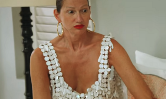 Jenna Lyons’ White Sequin Fringe Crop Top