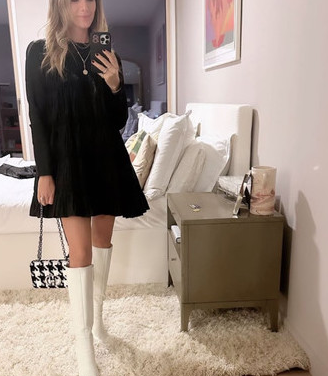Erin Lichy’s Black Babydoll Dress