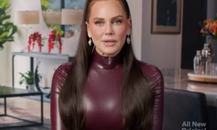 Meredith Marks’ Maroon Latex Confessional Top