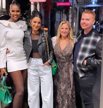 Ubah Hassan’s White Ruffle Dress and Back Embellished Boots