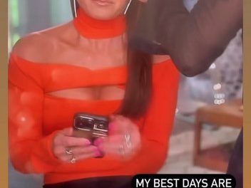 Kyle Richards’ Red Cutout Confessional Top