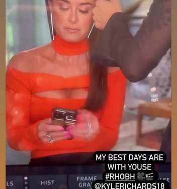 Kyle Richards’ Red Cutout Confessional Top