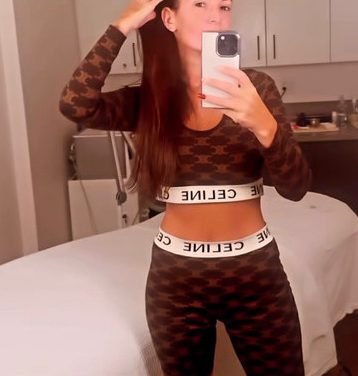 Lisa Barlow’s Brown Logo Crop Top