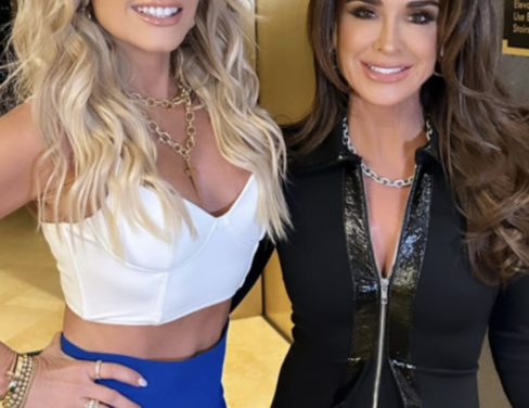 Kyle Richards’ Black Zip Front Dress