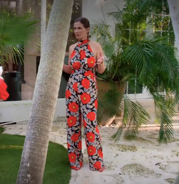 Julia Lemigova’s Floral Jumpsuit