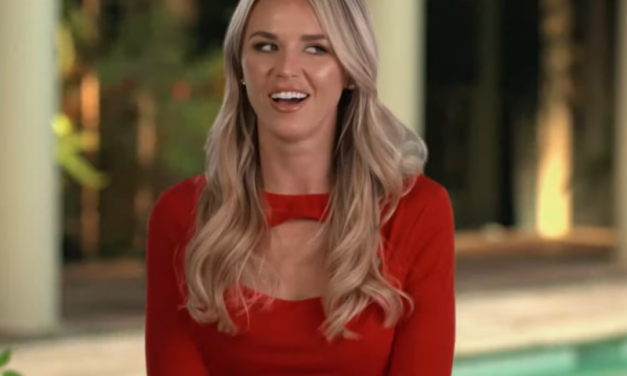 Olivia Flowers’ Red Cutout Confessional Top