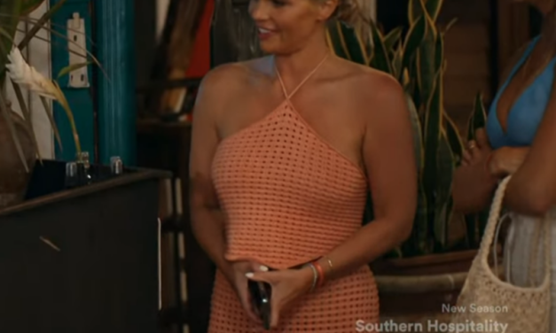 Madison LeCroy’s Pink Crochet Skirt Set