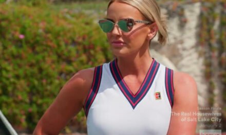 Whitney Rose’s White Contrast Tennis Tank Top & Silver Sunglasses