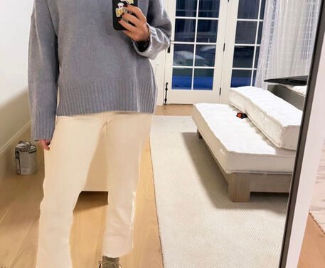 Erin Lichy’s Grey V Neck Sweater