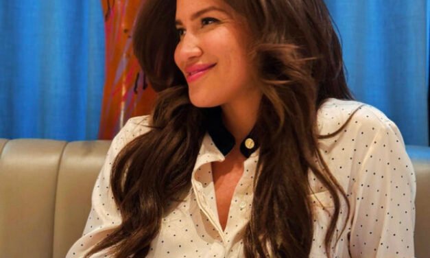 Brynn Whitfield’s White Polka Dot Blouse