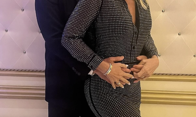 Vicki Gunvalson’s Long Crystal Embellished Shirt Dress