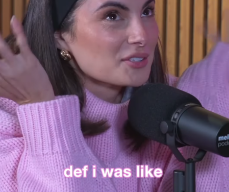 Paige DeSorbo’s Pink Turtleneck Sweater