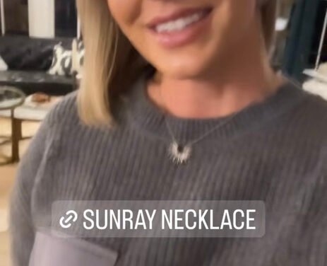 Whitney Rose’s Grey Pocket Detail Sweater