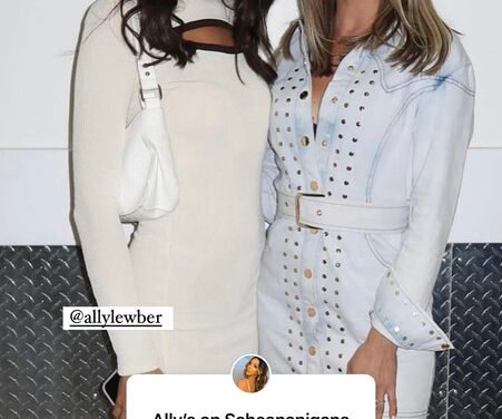 Scheana Shay’s Denim Long Sleeve Mini Dress