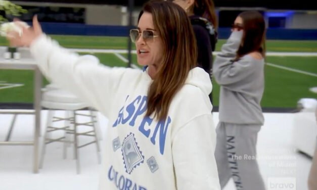 Kyle Richards’ White Aspen Sweatsuit