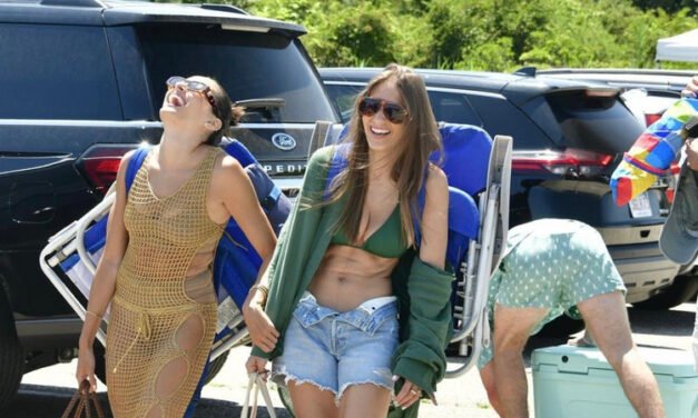 Paige DeSorbo’s Gold Cutout Bikini