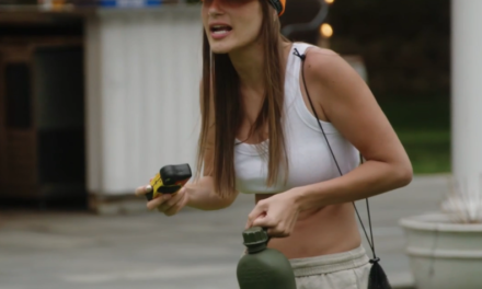 Amanda Batula’s Yellow Trucker Hat and Shorts