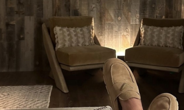 Kyle Richards’ Tan Suede Mules