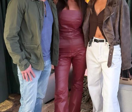 Lisa Barlow’s Red Leather Strapless Top and Pants