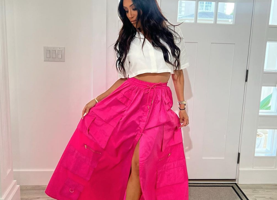 Melissa Gorga’s Pink Cargo Maxi Skirt