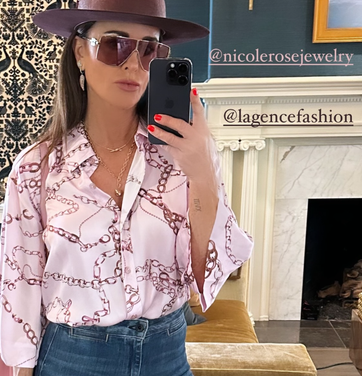 Kyle Richards’ Chain Print Blouse