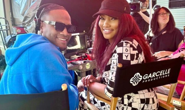 Garcelle Beauvais’ Black and White Puzzle Dress