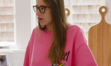 Gabby Prescod’s Pink Graphic Sweatshirt