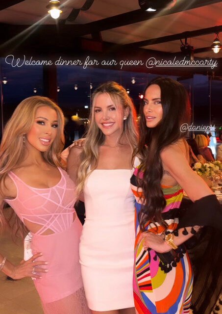 Lisa Hochstein’s Pink Mesh Midi Dress